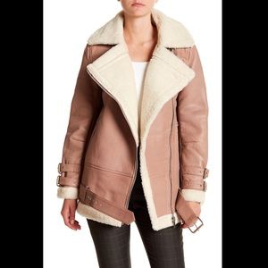 Adele Walter Baker Shearling Leather Jacket